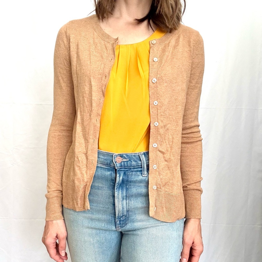 Old Navy Camel Long Sleeve Cardigan Sweater size XS